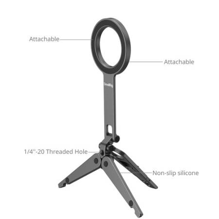 SmallRig 5649 - uchwyt/mini statyw do smartfona z hakiem, obustronne mocowanie magnetyczne MagSafe - zawartość zestawu